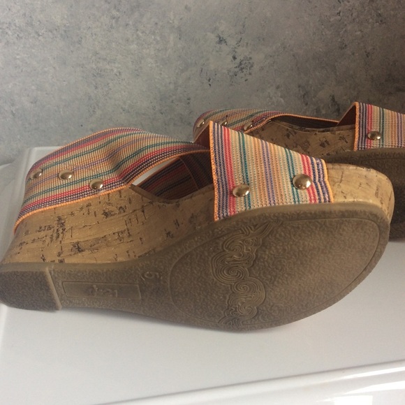 CORK High Heel/Wedge Sandals Size 5 - Picture 6 of 8